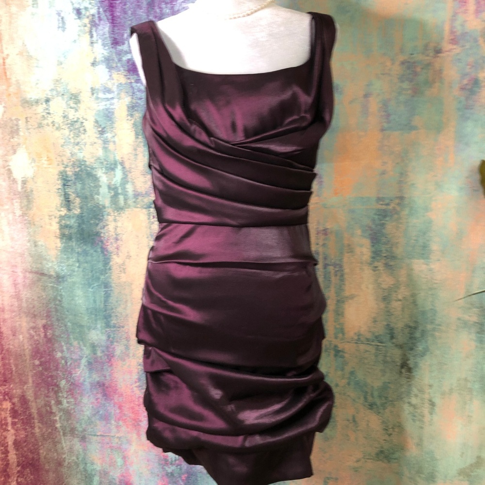 💜Alex & Eve Cocktail- Prom Dress Waterfall Optic
